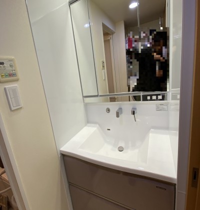 タカラ　洗面化粧台「エリーナ」W900　横浜市H様邸サムネイル